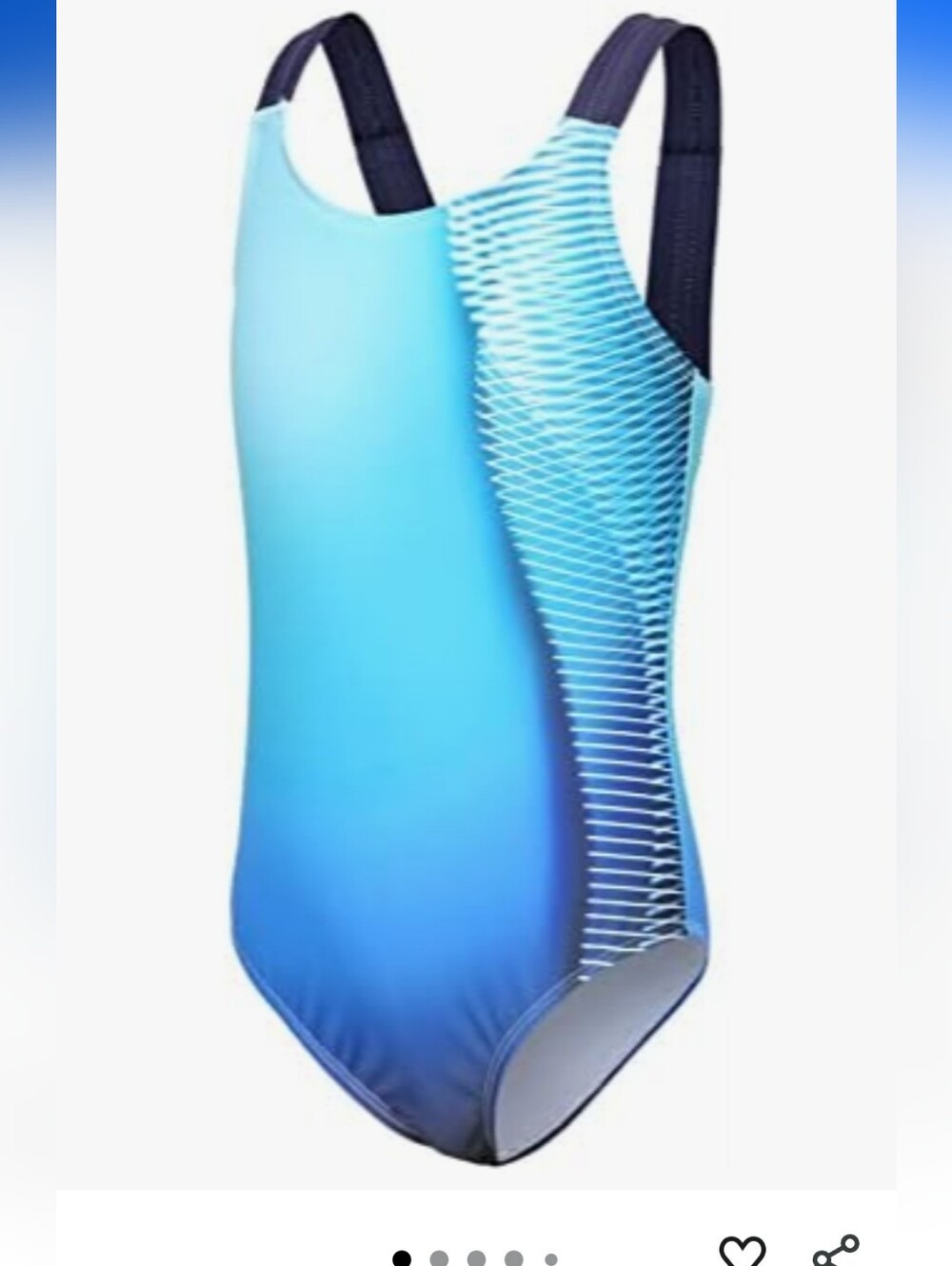 Kids Girls Blue Gradient One-Piece Swimsuit Bathing Suit Sz 11/12 ✨️5/$30